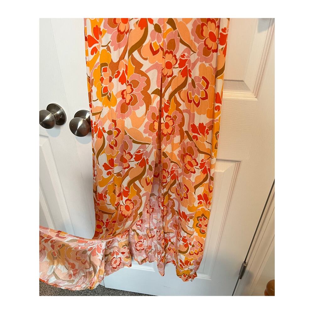 AFRM Shiloh Floral Open Back Long Sleeve Maxi Dress XS - Picture 5 of 10